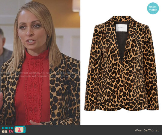 Frame Leopard-Print Blazer worn by Portia Scott-Griffith (Nicole Richie) on Great News