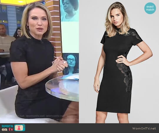 Guess Hamor Lace Dress worn by Amy Robach on Good Morning America