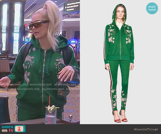 Gucci Felpa Ricamata in Jersey worn by Erika Jayne on The Real Housewives of Beverly Hills