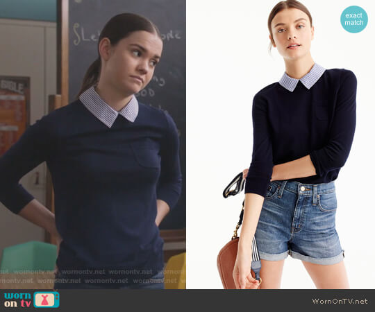 J. Crew Collared Tippi sweater worn by Callie Jacob (Maia Mitchell) on The Fosters