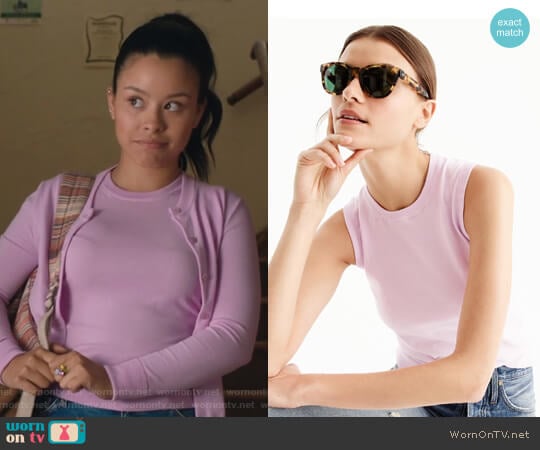 J. Crew Cotton Jackie shell worn by Mariana Foster (Cierra Ramirez) on The Fosters