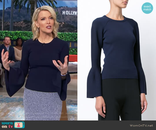 Jonathan Simkhai Flared Sleeves Knitted Blouse worn by Megyn Kelly on Today