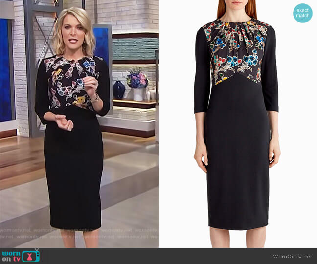 Jason Wu Ponte Floral Long Sleeve Day Dress worn by Megyn Kelly on Today