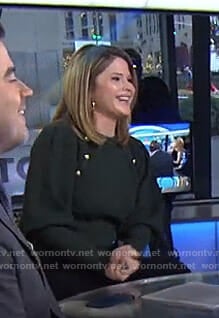 Jenna’s green sweater with shoulder buttons on Today