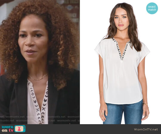 Joie Bosi Top worn by Lena Adams Foster (Sherri Saum) on The Fosters