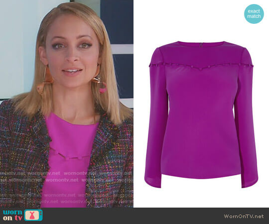 Karen Millen Button Detail Blouse worn by Portia Scott-Griffith (Nicole Richie) on Great News