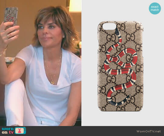 Gucci Kingsnake Print iPhone 6 Case worn by Lisa Rinna on The Real Housewives of Beverly Hills