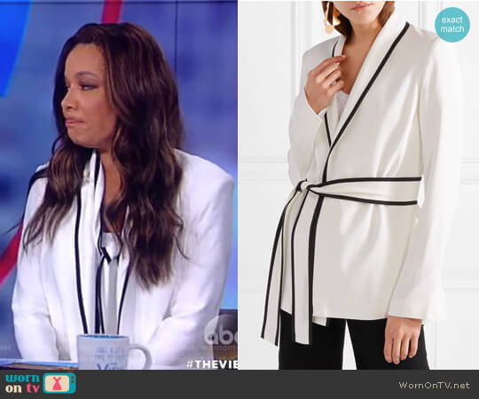 La Ligne Le Tuxedo crepe wrap jacket worn by Sunny Hostin on The View