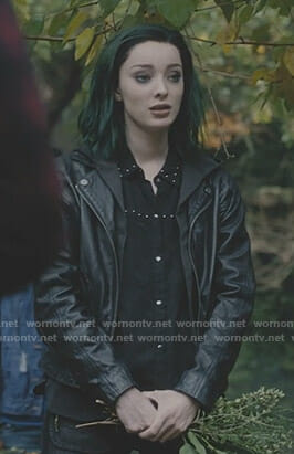 Lorna’s black studded shirt on The Gifted