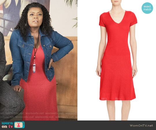 Ralph Lauren Fit & Flare Pointelle Dress worn by Dina Rose (Yvette Nicole Brown) on The Mayor