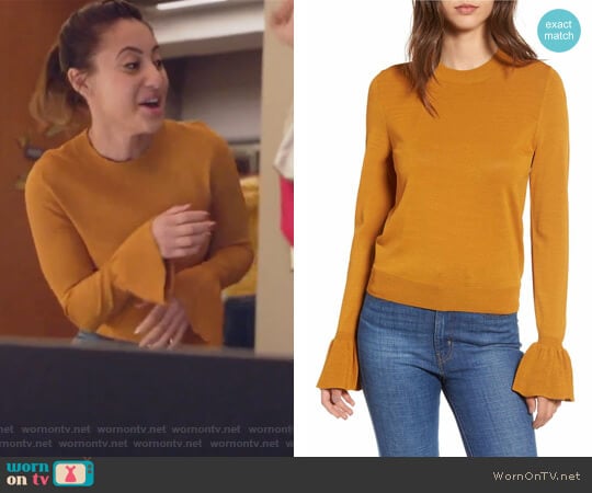 Leith Flare Cuff Sweater worn by Ana Torres (Francia Raisa) on Grown-ish