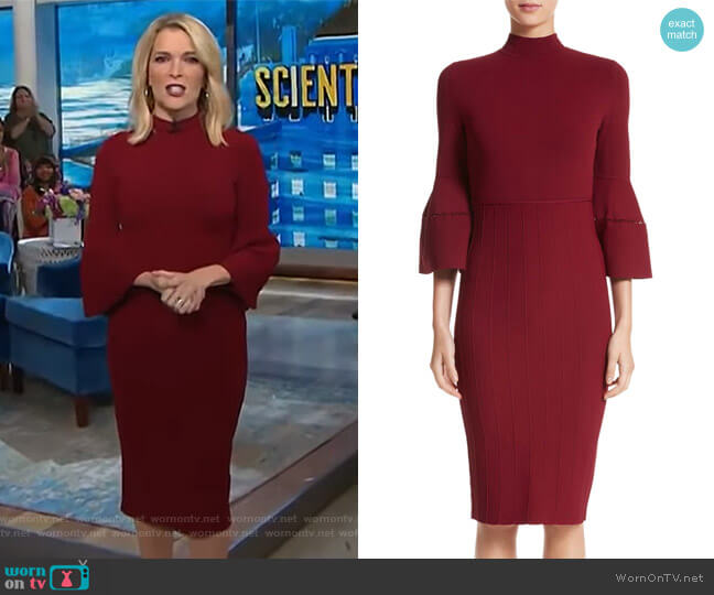 Lela Rose Knit Bell Sleeve Dress worn by Megyn Kelly on Today