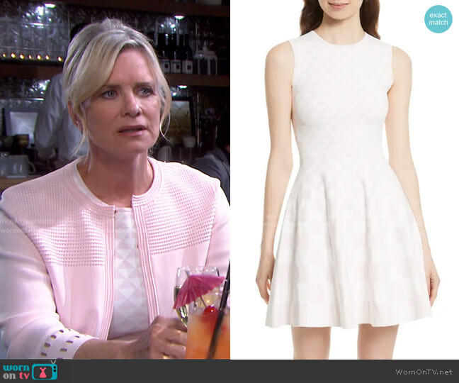 Ted Baker Lowrel Jacquard Skater Dress worn by Kayla Brady (Mary Beth Evans) on Days of our Lives