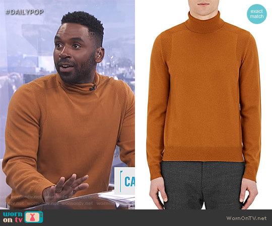 Maison Margiela Merino Wool Turtleneck Sweater worn by Justin Sylvester on E! News