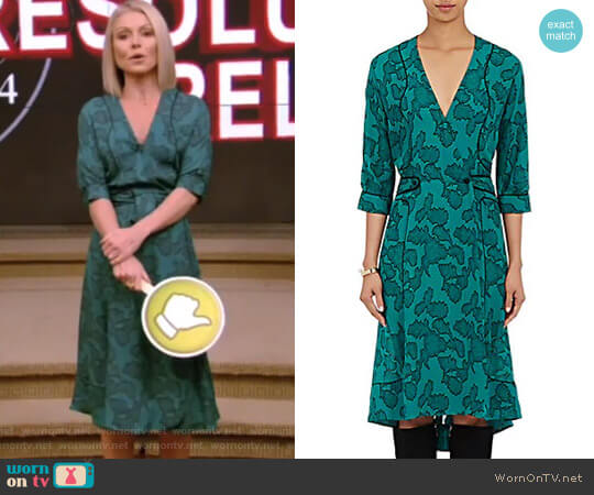 Maison Mayle Georgette Wrap Dress worn by Kelly Ripa on Live with Kelly and Mark