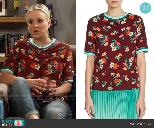 Maje Liatis Top worn by Penny Hofstadter (Kaley Cuoco) on The Big Bang Theory