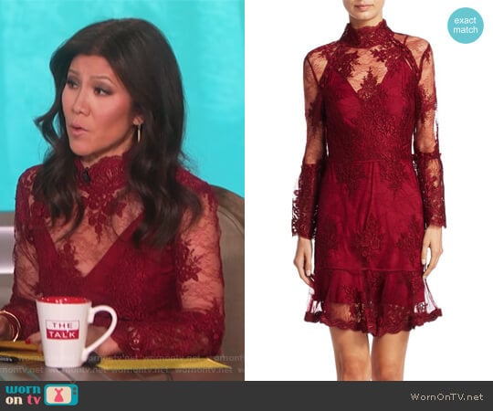 Nicholas Octavia Laced Mini Dress worn by Julie Chen on The Talk