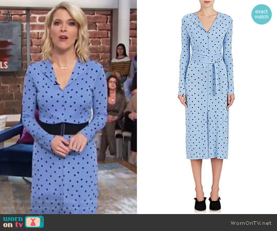 Nina Ricci Dot-Print Stretch-Crepe Dress worn by Megyn Kelly on Today