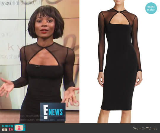 Nookie Tina Mesh-Detail Midi Dress worn by Zuri Hall on E! News