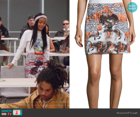 Opening Ceremony Western Mini Cotton Skirt worn by Zoey Johnson (Yara Shahidi) on Grown-ish