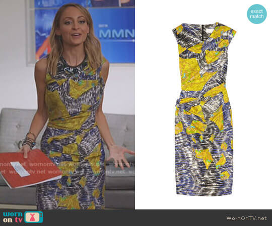 Peter Pilotto Mar Printed Stretch-Silk Dress worn by Katherine Wendelson (Briga Heelan) on Great News