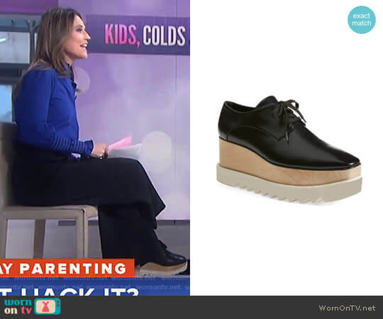 Stella McCartney Platform Oxford worn by Savannah Guthrie on Today