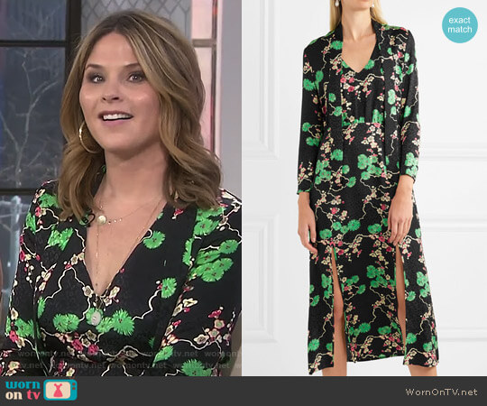 Rixo London Stella Midi Dress worn by Jenna Bush Hager on Today