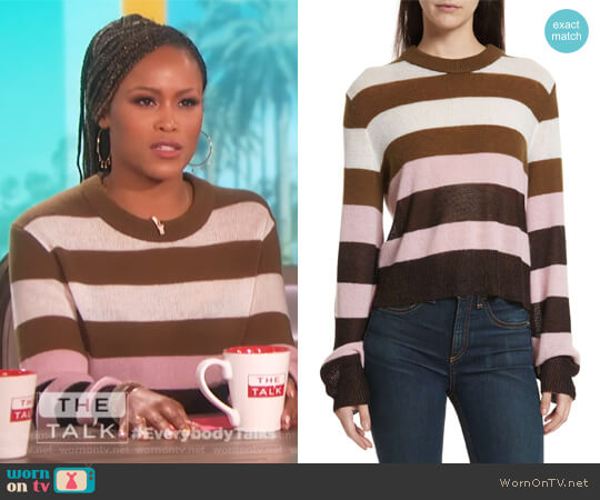Rag and Bone Annika Stripe Sweater worn by Eve on The Talk