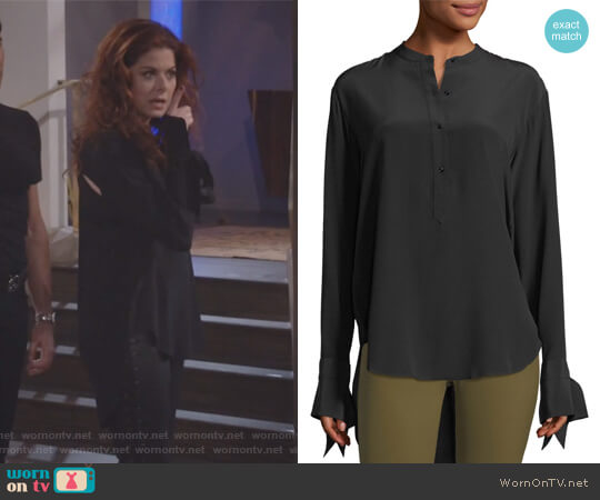 Rag & Bone Dylan Shirt worn by Grace Adler (Debra Messing) on Will and Grace