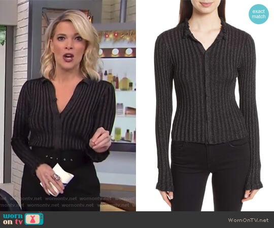 Rebecca Taylor Metallic Ribbed Cardigan worn by Megyn Kelly on Today