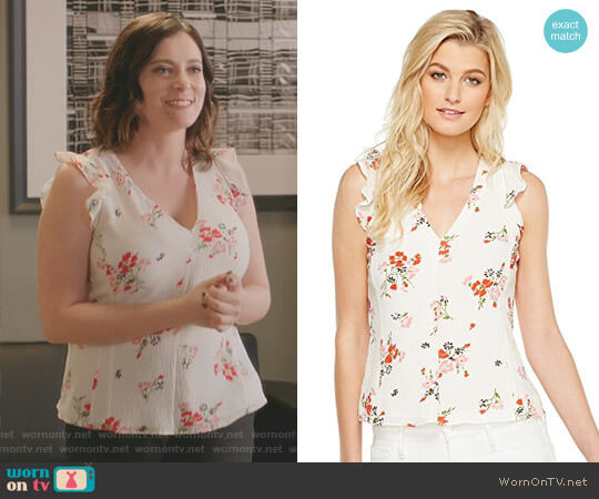 Rebecca Taylor Marguerite Top worn by Rebecca Bunch (Rachel Bloom) on Crazy Ex-Girlfriend
