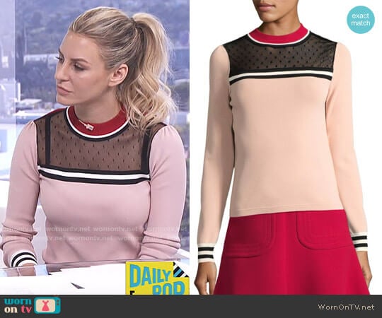RED Valentino Colorblock Top worn by Morgan Stewart on E! News
