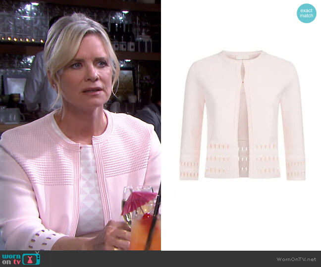 Ted Baker Rihanon Cutwork Cardigan worn by Kayla Brady (Mary Beth Evans) on Days of our Lives