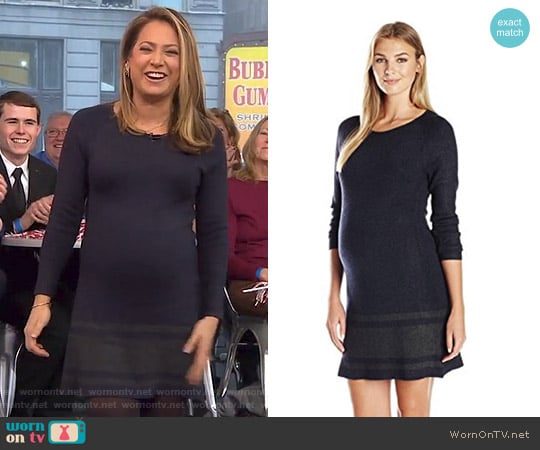 Ripe Maternity Maternity Jacquard Stripe Tunic worn by Ginger Zee on Good Morning America