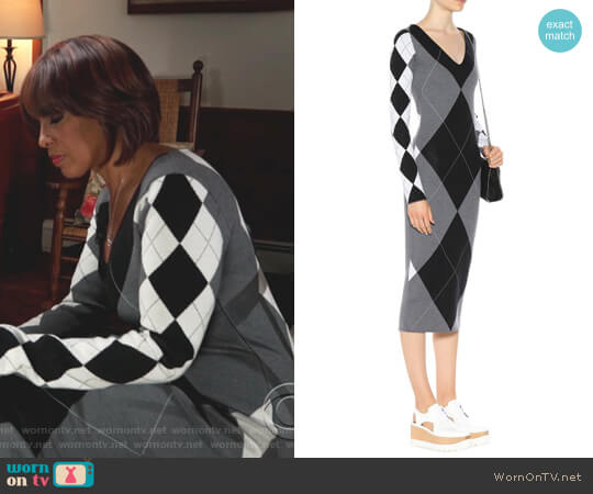 Stella McCartney Argyle wool-blend dress worn by Gayle King on CBS Mornings