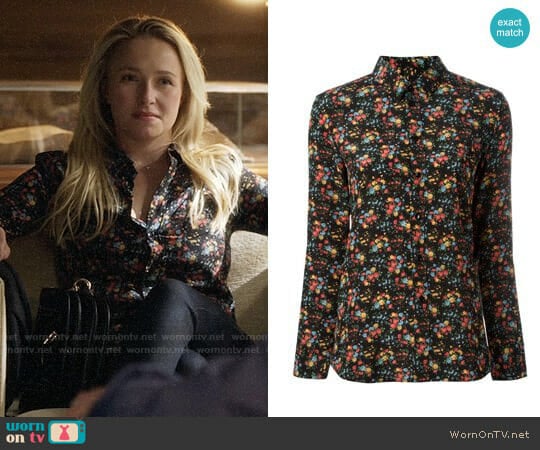 Saint Laurent Paris Collar Floral Shirt worn by Juliette Barnes (Hayden Panettiere) on Nashville