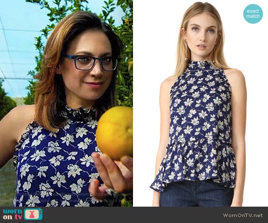 Shoshanna Moulton Top worn by Ginger Zee on Good Morning America