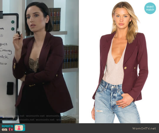 Smythe Classic Duchess Blazer worn by Jennifer Short (Zoe Lister-Jones) on Life in Pieces