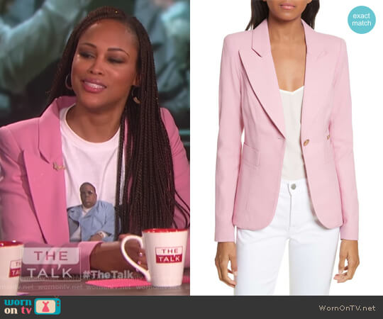 Smythe Duchess Single Button Blazer worn by Eve on The Talk
