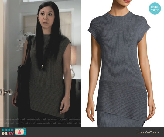 St. John Wool Asymmetric Sweater worn by Tina Minoru (Brittany Ishibashi) on Marvels Runaways