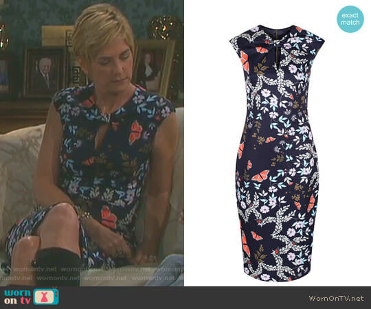 Ted Baker Kairra Kyoto Gardens Dress worn by Eve Donovan (Kassie DePaiva) on Days of our Lives