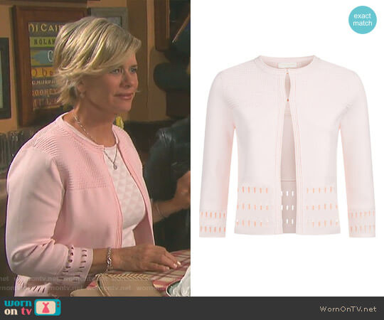 Ted Baker Rihanon Cutwork Cardigan worn by Kayla Brady (Mary Beth Evans) on Days of our Lives