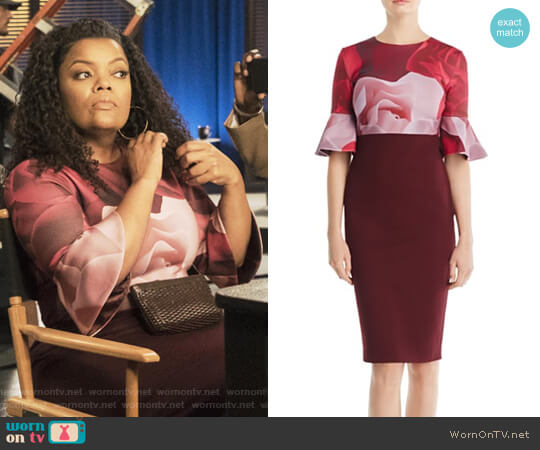 Ted Baker Tzalva Porcelain Rose Dress worn by Dina Rose (Yvette Nicole Brown) on The Mayor