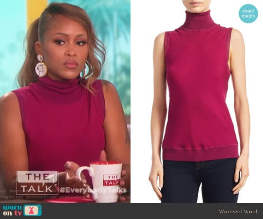 Theory Bias Silk Top worn by Eve on The Talk