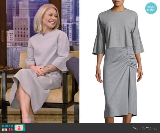 Tibi Three-Quarter Sleeve Top worn by Kelly Ripa on Live with Kelly and Mark