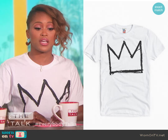 Urban Outfitters Basquiat Crown Tee worn by Eve on The Talk