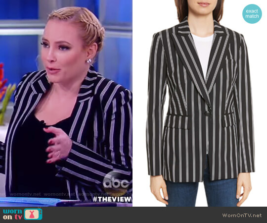 Veronica Beard Petra Stripe Jacket worn by Meghan McCain on The View