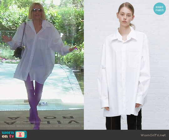 Vetements Brioni Button Down Shirt worn by Dorit Kemsley on The Real Housewives of Beverly Hills