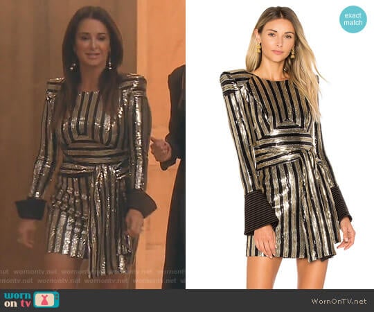 Zhivago Take That To The Bank Mini Dress worn by Kyle Richards on The Real Housewives of Beverly Hills