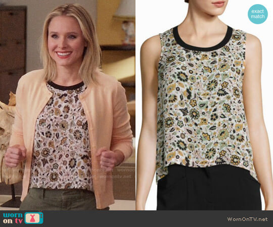A.L.C. Harper Floral Top worn by Eleanor Shellstrop (Kristen Bell) on The Good Place